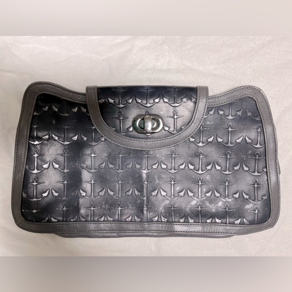 Treesje Grey Leather Anchor Purse